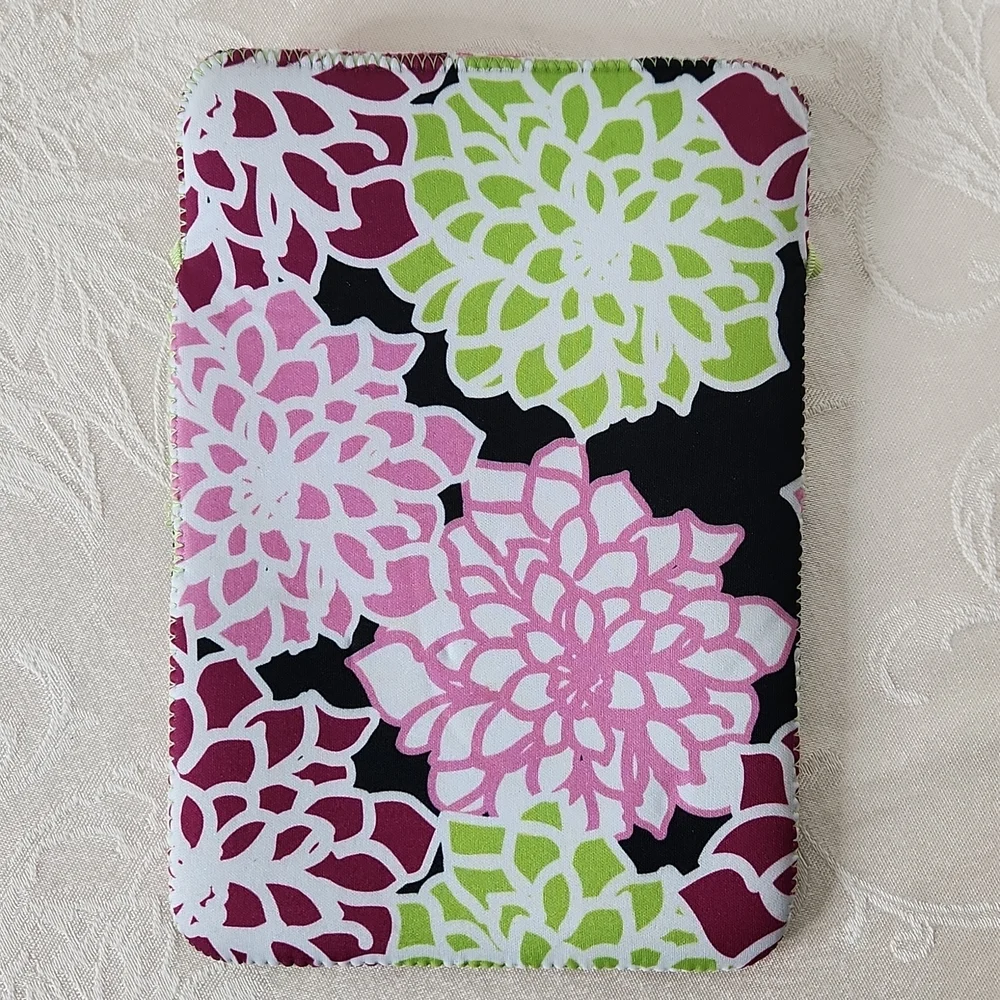 Macbeth Collection reversible mini tablet sleeve/ case floral zebra print